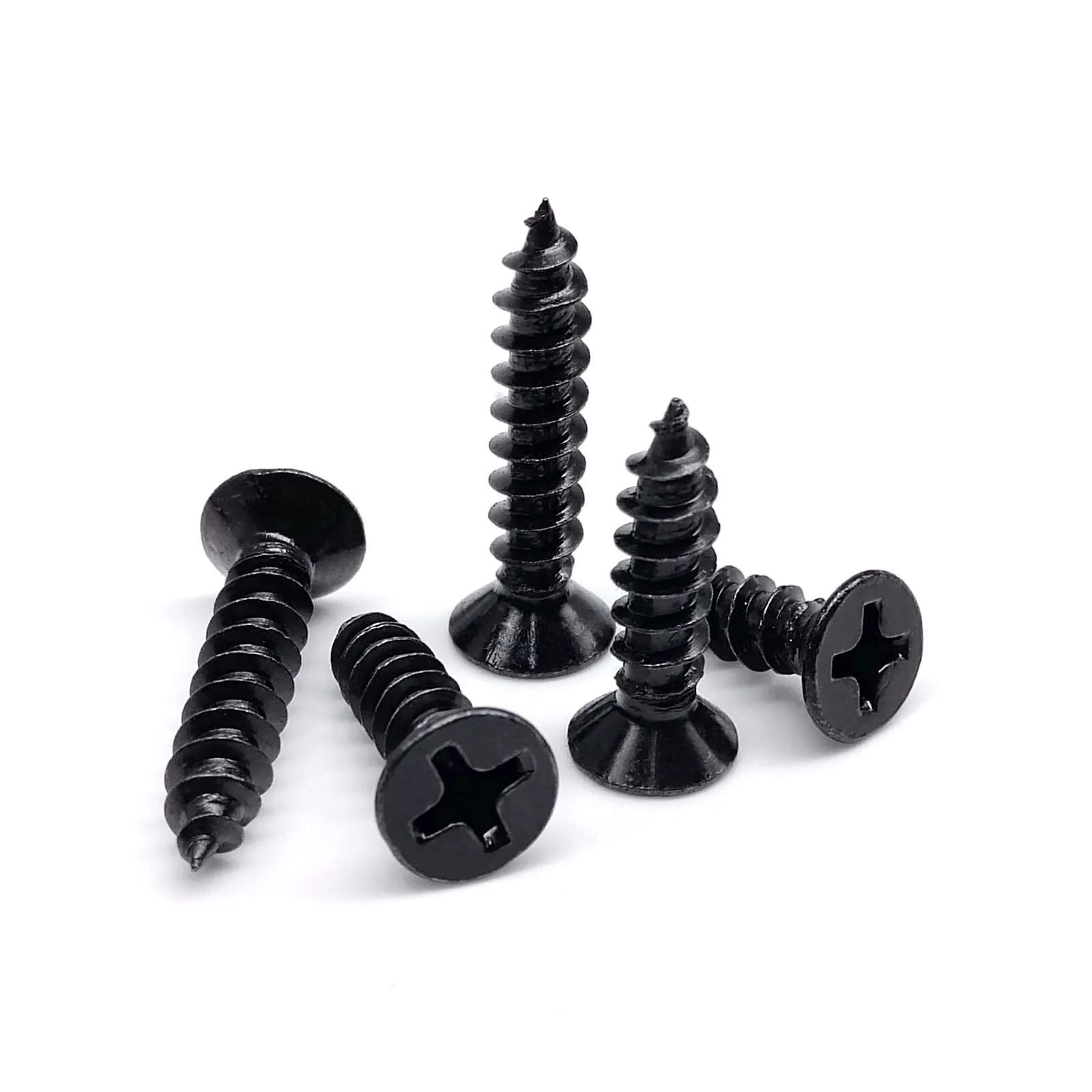 1 Kit Black Steel Cross Phillips Flat Countersunk Head Self-tapping Wood Screw Mix M1 M1.2 M1.4 M1.7 M2 M2.6M3 M4 Assortment Set image 4