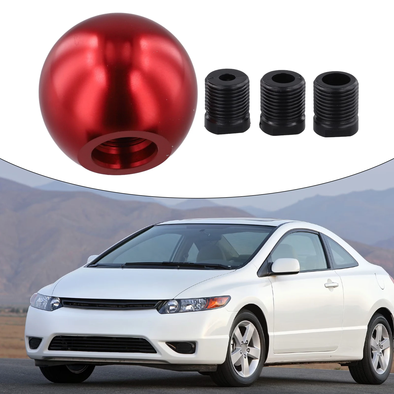 Round Ball Knob Car Modification Knob Wide Universality Fitment Aluminum Alloy Material Easy Replacement Gear Knob