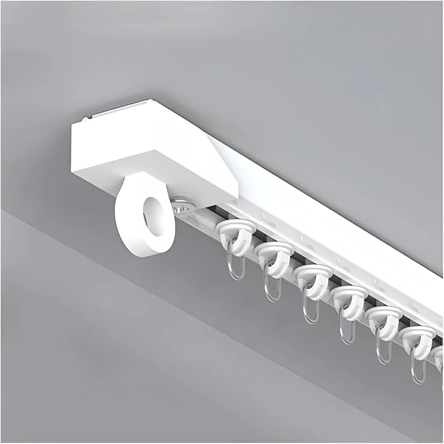 de cortina adhesivo sin taladrar para techo, 0,7 6 m, fácil instalación en pared/montaje, sistema divisor de habitaciones, 4 x 1