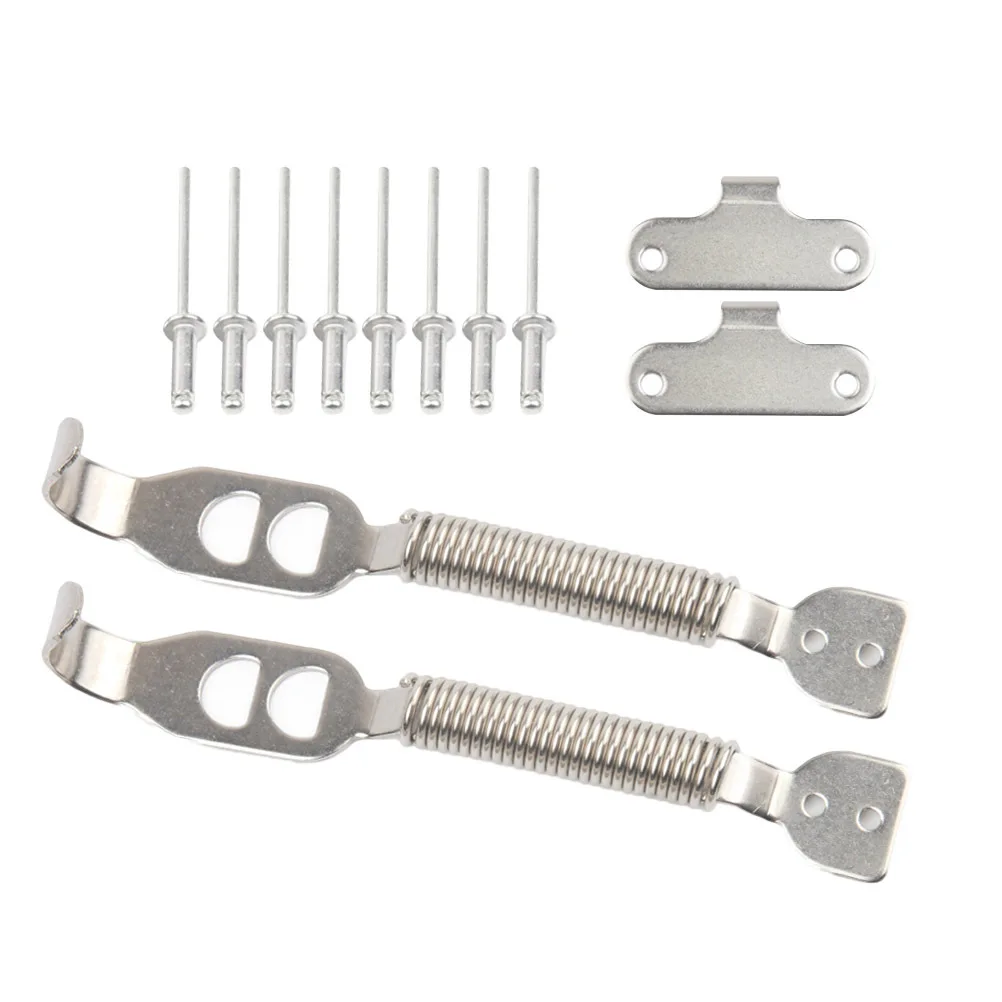 

Engine Hood Lock Silver Racing Cover Lock Strong Hook Spring for Car Trunk Anti-Vibration Durable Hook