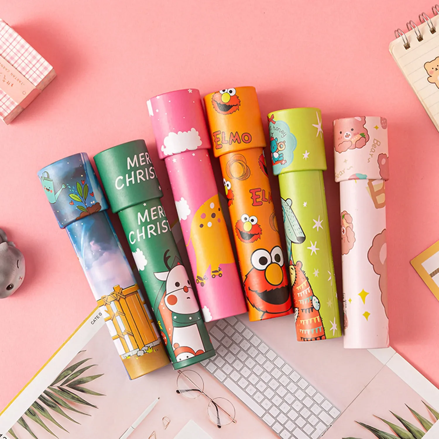 1Pc Classic Kaleidoscopes Vintage Mini Kaleidoscope Educational Toy for Kids Return Gifts School Classroom Prizes Pattern Random