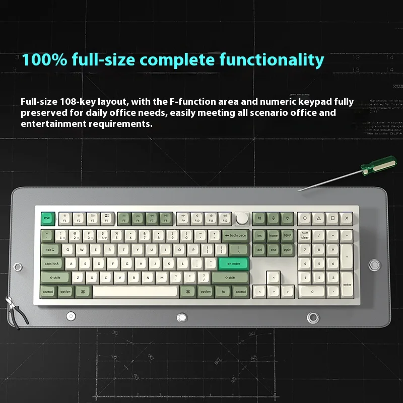 Keychron Q6MAX Mechanical Keyboard 108 Keys 2.4G Bluetooth 4000mAh RGB Side Engraved 6063 Aluminum Shell Gasket For Game Mac Win