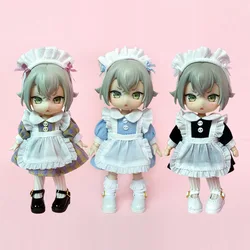 New Ob11 Bjd Dolls Dress Clothes With Apron Doll French Maid With Headwear For Ob11,Obitsu 11,Molly, Gsc,1/12 Bjd Doll