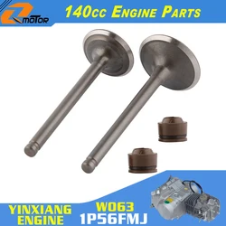 140cc Engine Intake Exhaust Valve Pair For YinXiang 1P56FMJ W063 YX140 Kayo Bse Apollo Orion Rusi SSR Dirt Pit Bike Atv Quad