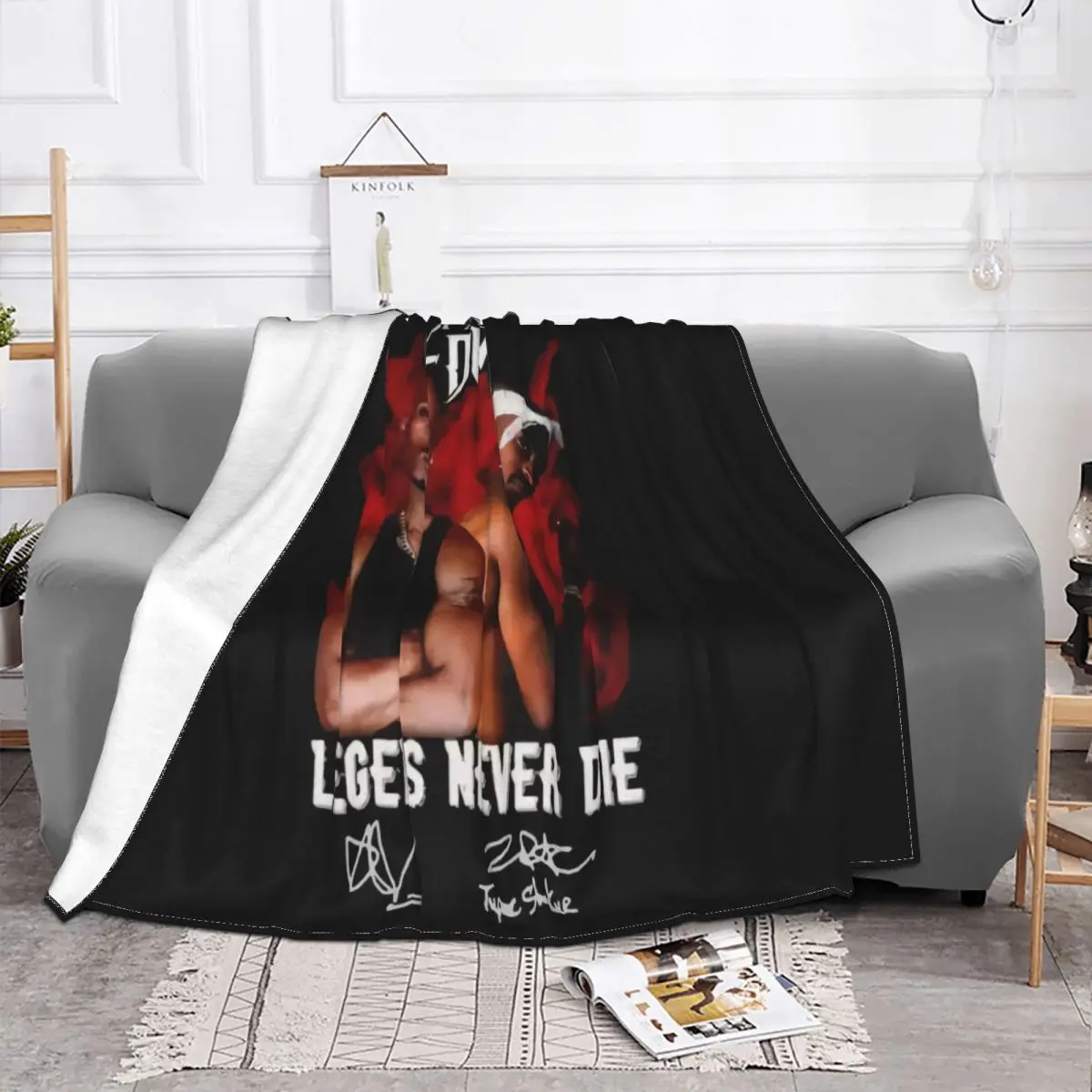 Dmx Tupac Legends Never Die Anime Bed Blanket Couple Blankets Home And Decoration Throw Blanket