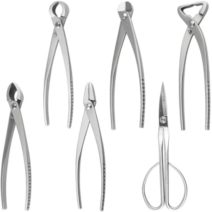 

6 PCS Bonsai Pruning Tool Set 6 Different Roles of Scissors to Meet All the Needs of the Usage Process for Plant Pruning and Sh
