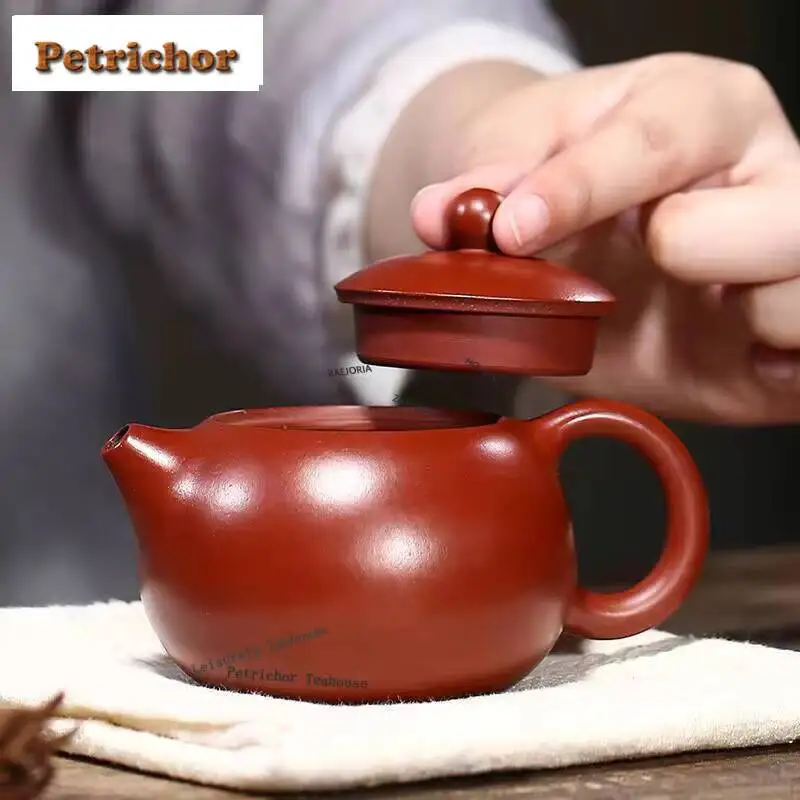 

160Ml Handmade Yixing Purple Clay Teapots Xishi Pot Raw Ore Dahongpao Mud Kettle With Filter Zisha Tea Set Teaware Gift