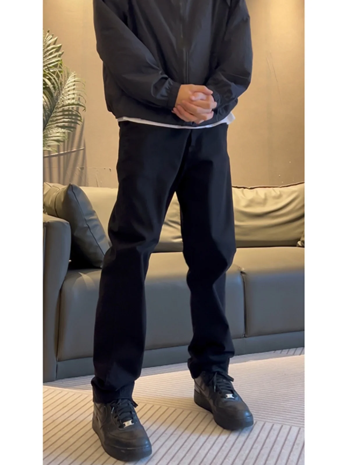 

Bla Soft Men's Jeans High Waist Straight Leg Cool Faion American Brand Street Sle Durable Cotton Blend Long Pants