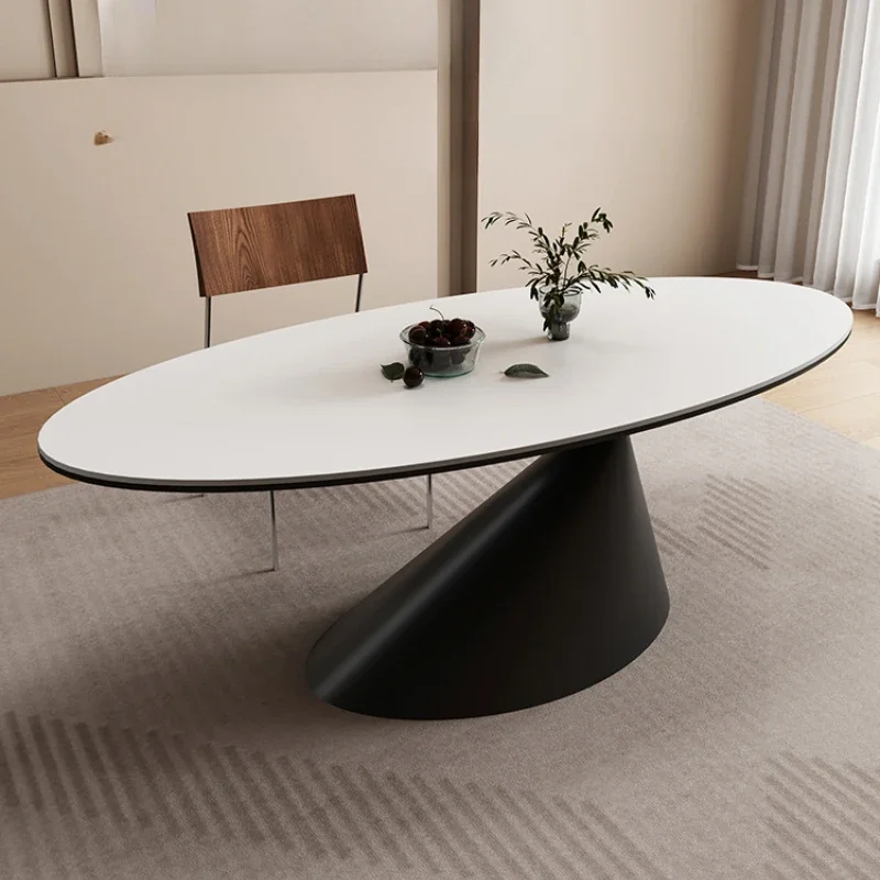 

Овальный роскошный современный обеденный стол для гостиной, вечеринки, современный обеденный стол для кухни, скандинавский дизайн, мебель Mesas De Comedor для дома