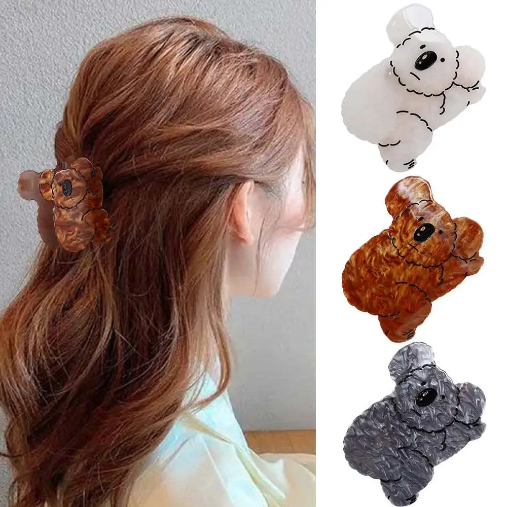 Face Headwear Female Bathing Catoon Shark Clip Korean Style Crab Clips Hair Accessories Koala Hair Claw Women Hair Clips