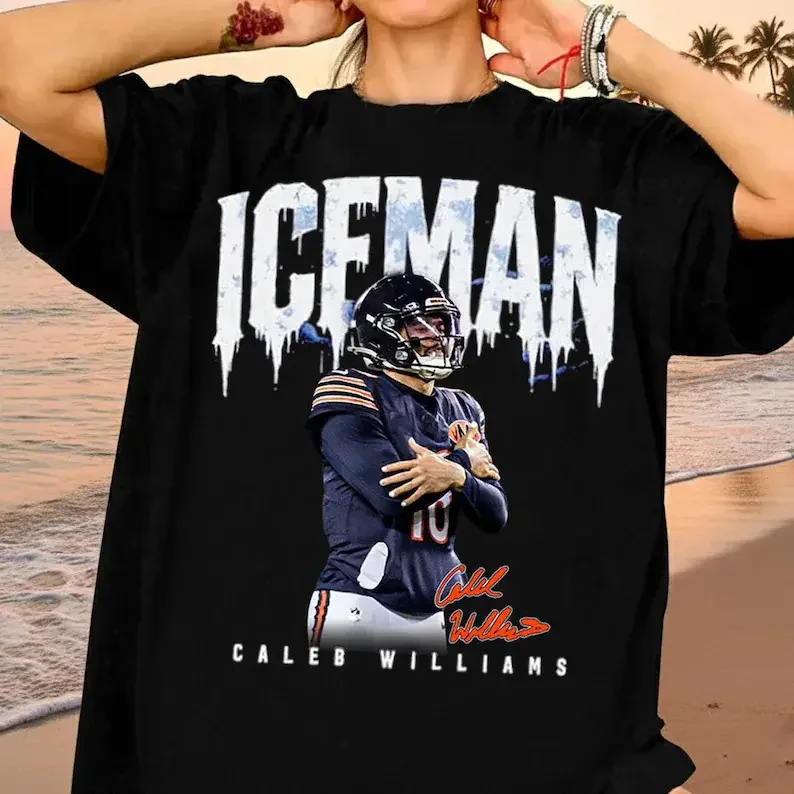 100% Cotton Unisex Ice Man Williams Chicago Football Tshirt, Chicago Football Vintage 90s Shirt, Vintage Oversized Sport Tee, Retro American Football Bootleg
