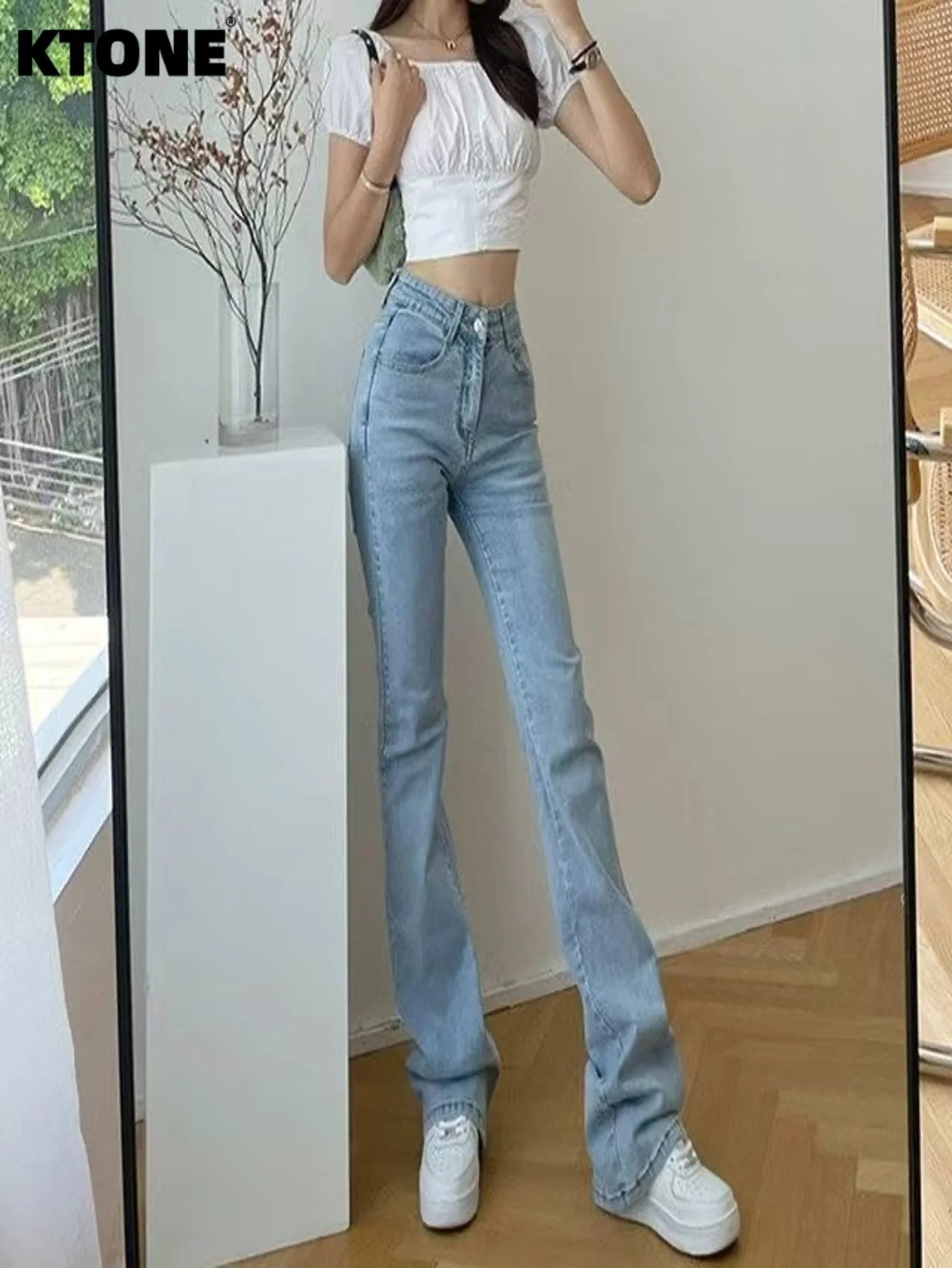 

Trendy Men's Slim Tight Blue Jeans Y2k Clothes Unisex Drip Fashion Pants No accessories or belts included