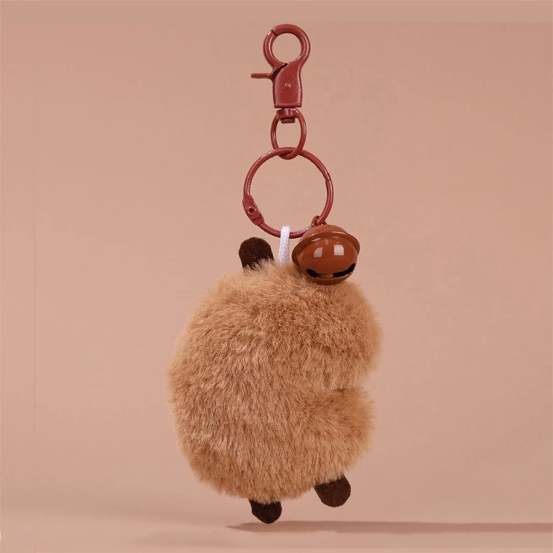 Schöne Cartoon Capybara Plüsch Schlüssel bund Stofftier Puppe Spielzeug Kawaii Plüsch Puppen Schlüssel halter niedliche Tasche Anhänger Mädchen Geschenke