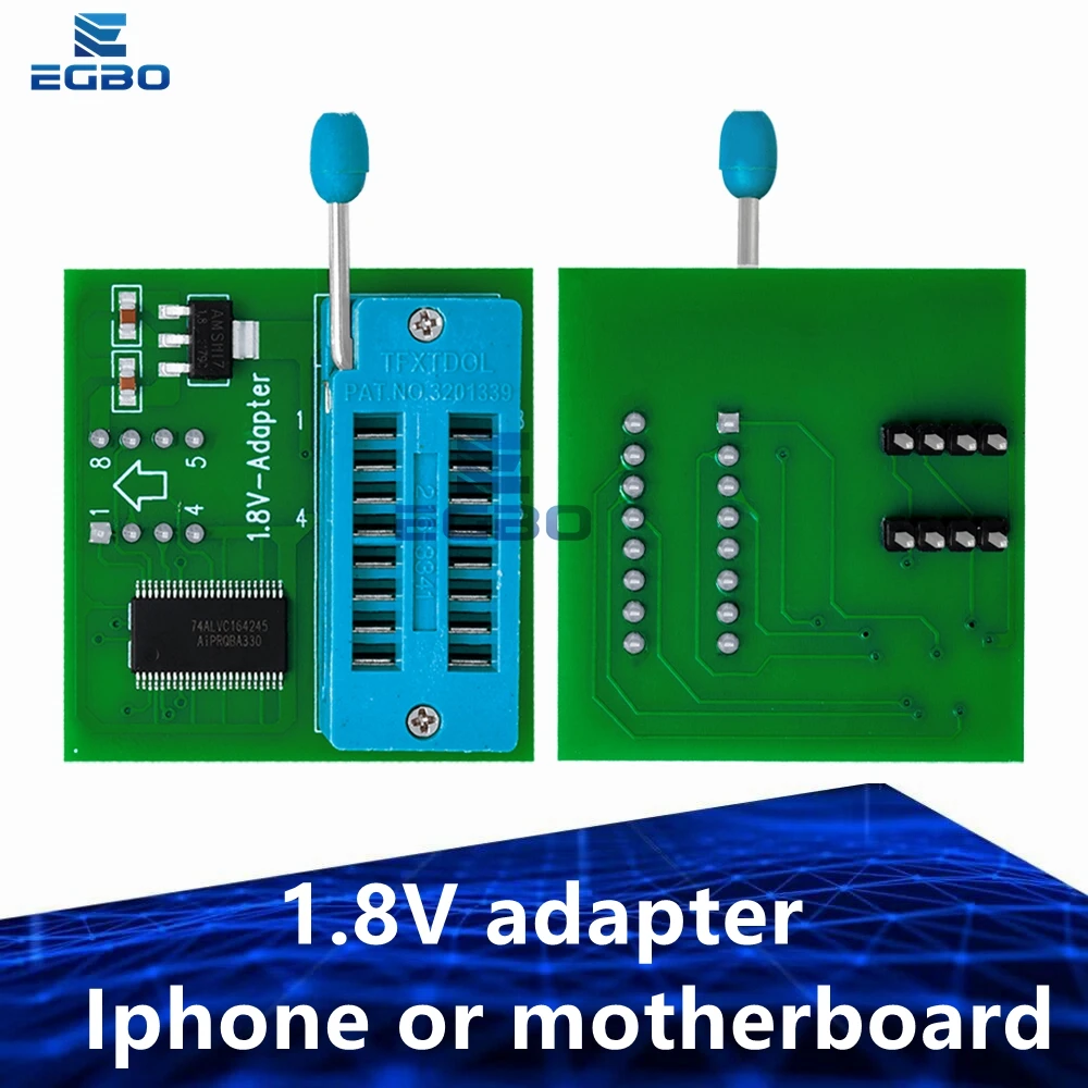 Адаптер 1,8 в для Iphone или материнской платы, 1,8 в, SPI Flash SOP8, DIP8, W25, MX25, используется на программаторах TL866CS, TL866A, EZP2010, EZP2013, CH341