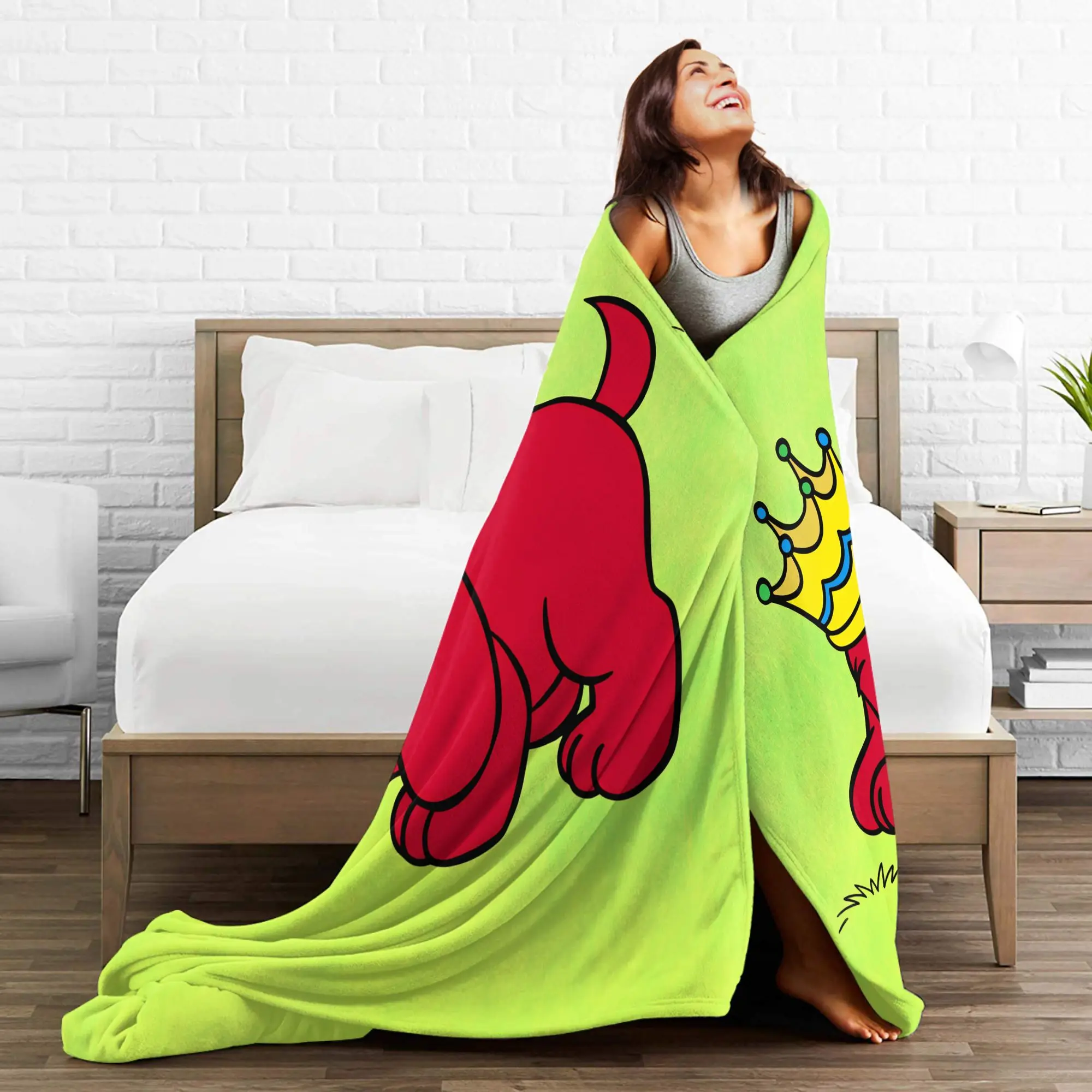 C-Clifford the Big Red Dog Soft Cozy Blankets For Bedroom  Novelty Throw Blanket Winter Travel Office Flannel Bedspread - view 4