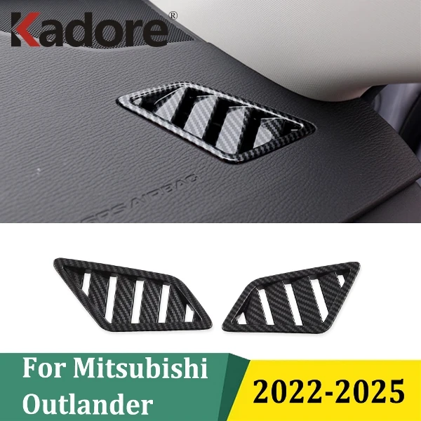 

For Mitsubishi Outlander 2022 2023 2024 2025 Carbon Fiber Front Side Air Vent Cover Outlet Panel Frame Trim Interior Accessories