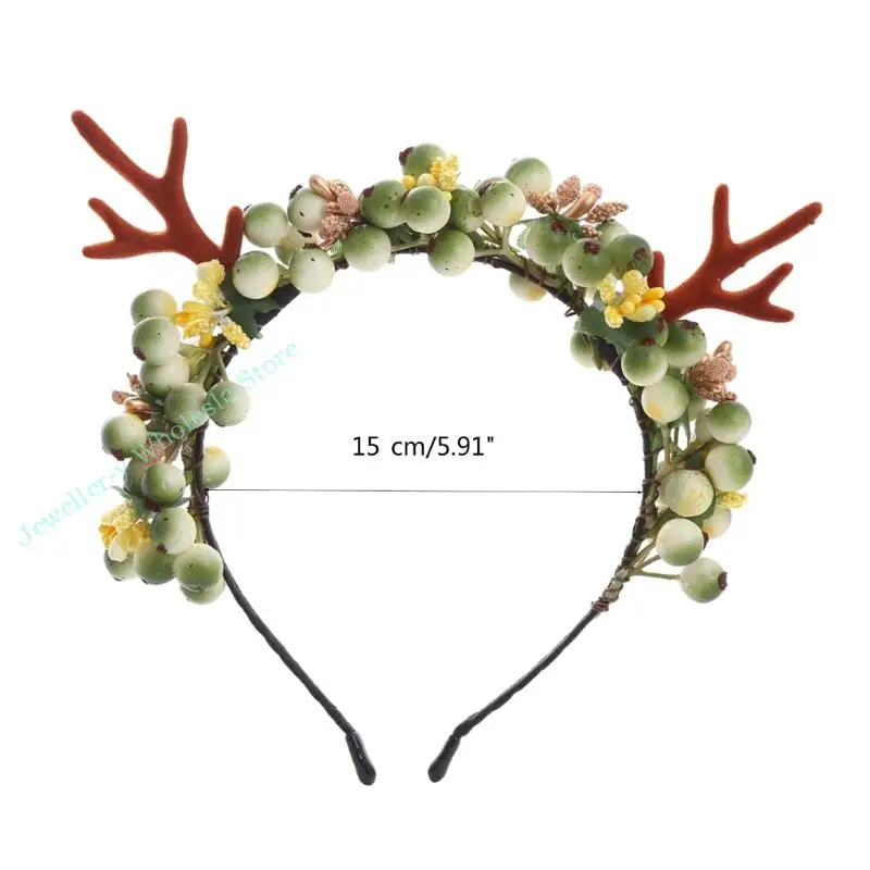 r7uf لطيف Bacca و Renindeer Antler Hair Haoop Women Wash Wash Makeup Makeup for Photogrand