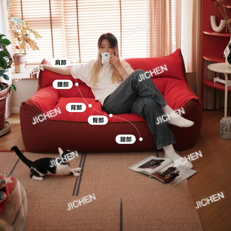 

Large Yellow Filling Sofas Seats Unique Lounge Big Fluffy Living Room Bean Bag Puffs Lazy Sleeper Divano Da Soggiorno Furniture