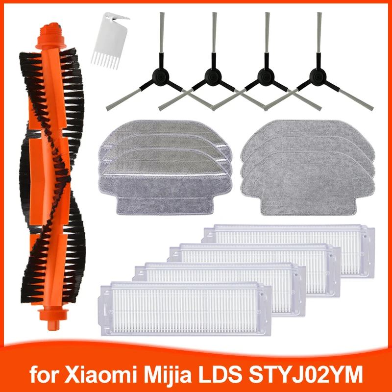 Rags Hepa กรองแปรงสำหรับ Xiaomi เครื่องดูดฝุ่นหุ่นยนต์-Mop STYJ02YM 2S XMSTJQR2S 3C สำหรับ Conga 3490สำหรับ Viomi v2 PRO เครื่องดูดฝุ่น