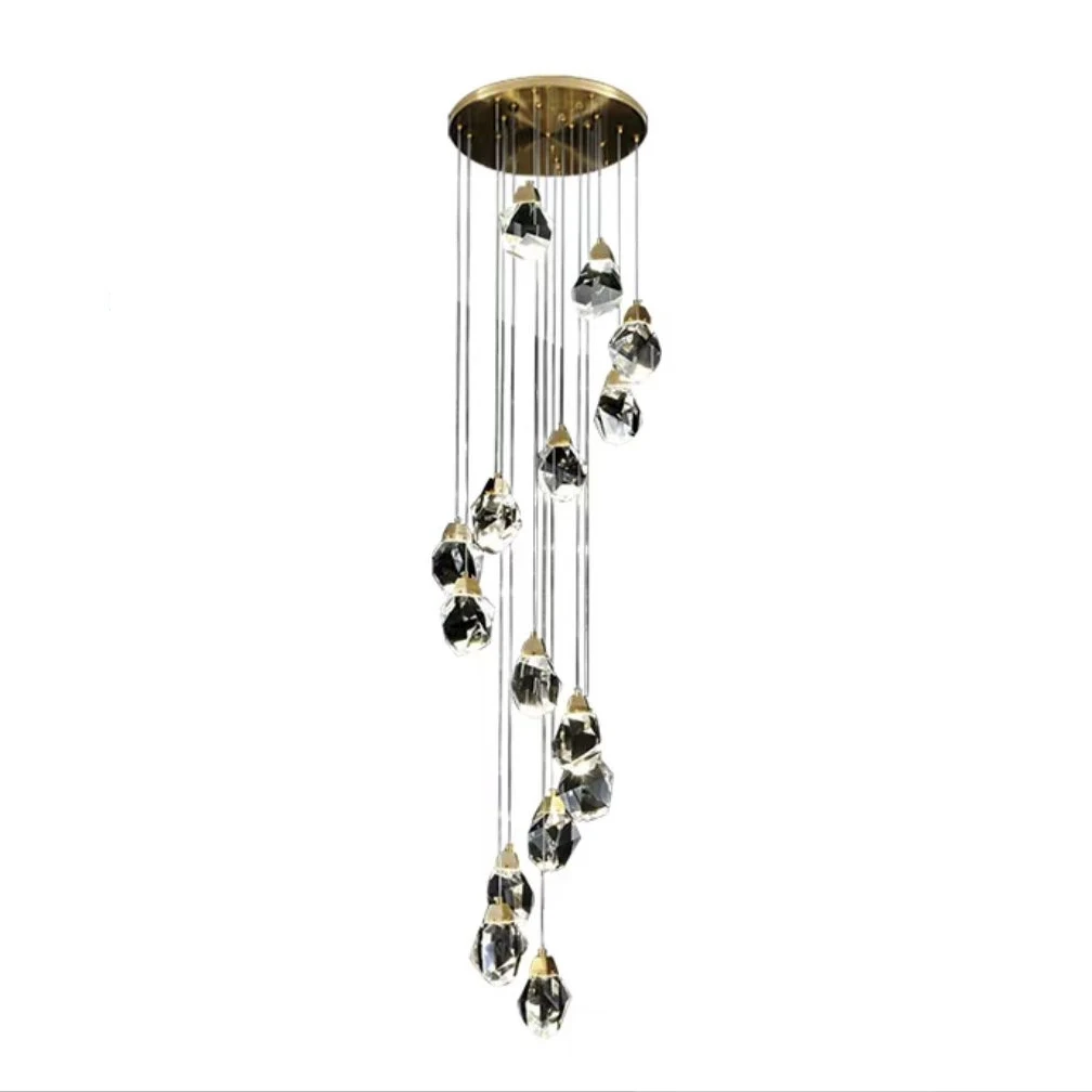 Diamond Crystal Modern Suspension New Trend LED Hanging Lamp Chandelier Luxury Home Decor Newest Design Hall Decor