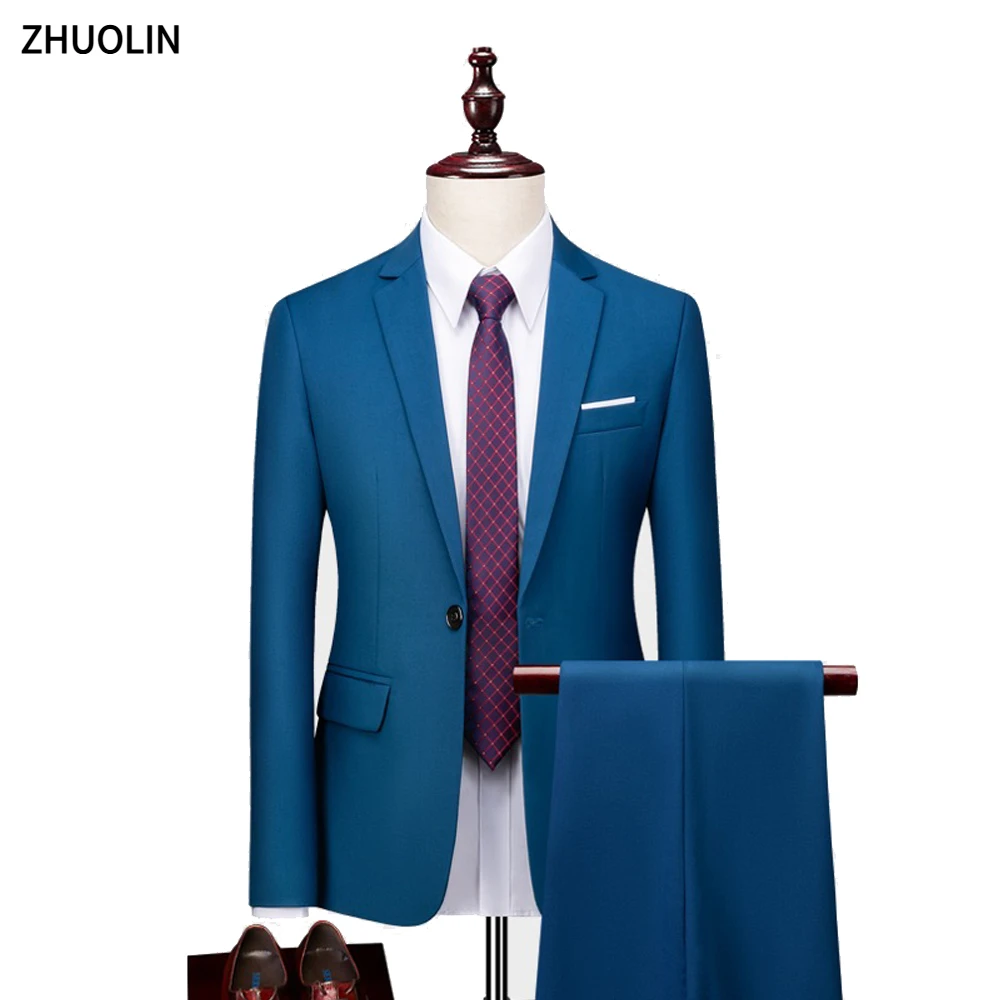 Suits For Men Elegant Blazers 2 Set Wedding  3 Pieces Luxury Business Jackets Vest Pants Slim Fit Formal Full Coats 2024 Costume