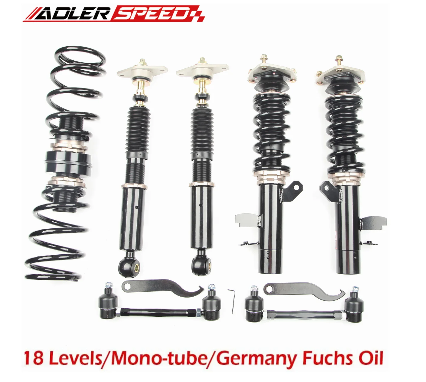 

ADLERSPEED 18 Level Coilovers Lowering Suspension Kit For Ford Focus ST P3 13-18 Adj.Damper