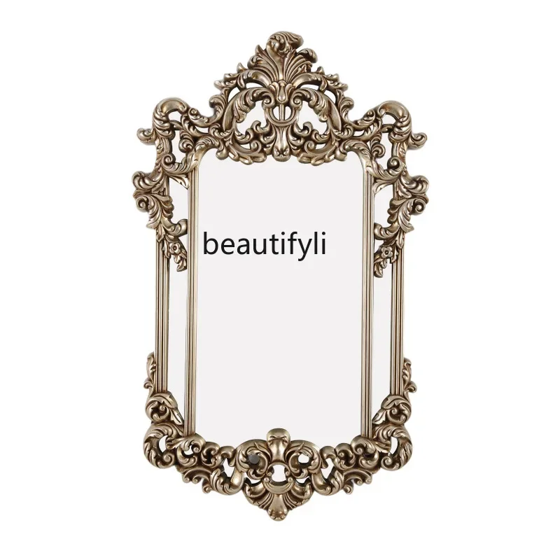 NQ Wall mounted high definition acrylic home soft toilet wall mounted folding cosmetic mirror bathroom mirror wall type