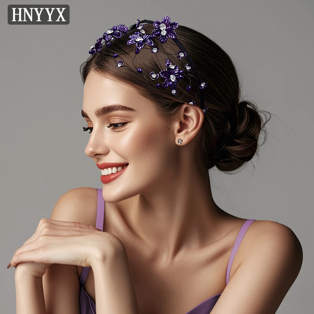 

YouLaPanElegant Bridal Wedding Headbands Hand Woven Hollow Alloy Flower Women's Exquisite Banquet Party Hair Accessories YXA155