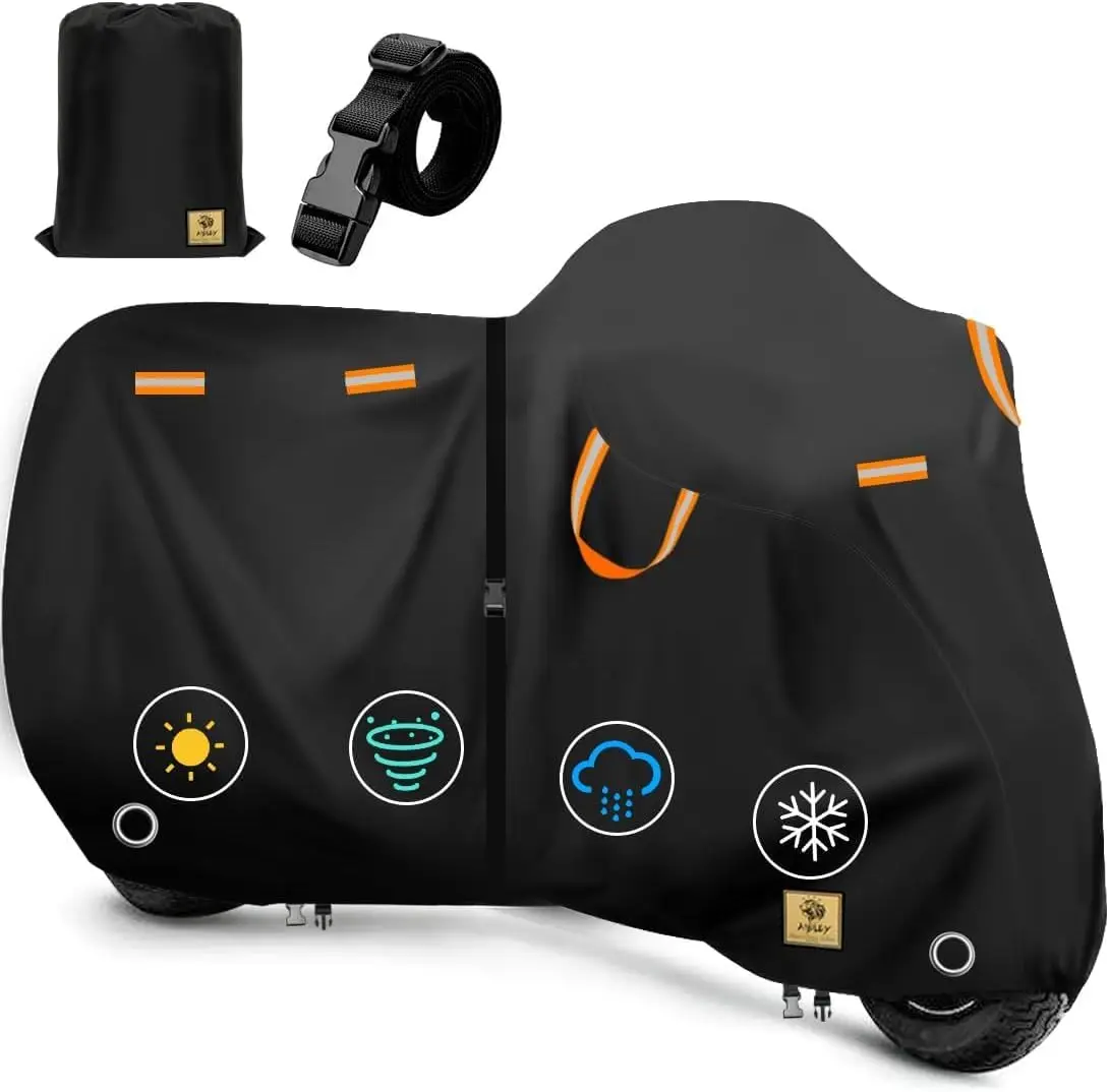 

Чехол для мотоцикла 116 дюймов, сверхпрочный, водонепроницаемый, устойчивый к УФ-излучению, из износостойкого полиэстера, с сумкой для хранения