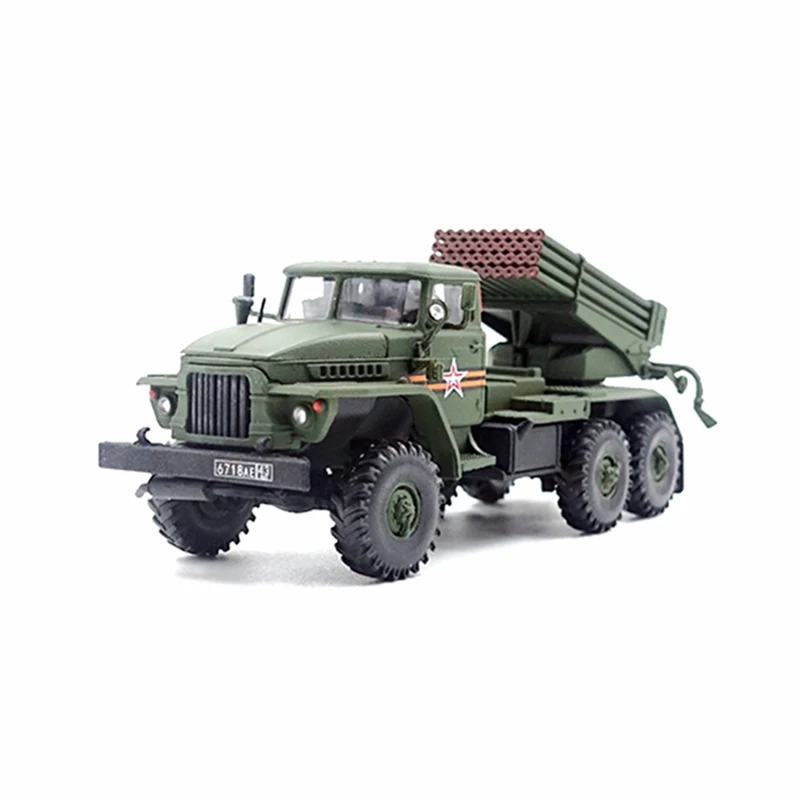 1:72 Scale ModelRussian BM-21 Hail Rocket Launcher Armored Vehicle St Petersburg Victory Day Parade Alloy Diecast Collection Toy