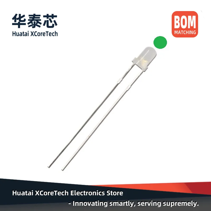 50PCS DIP Round Head LED Diodes F3 (Diameter: 3mm) Red Yellow Orange Blue White (Chartreuse) (Emerald Green) (Double Color Lamp)