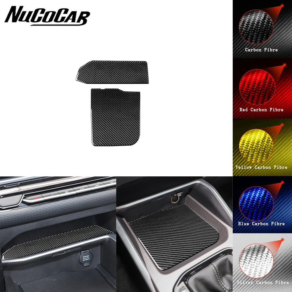 For Geely Emgrand Proton S70 2022-2025 Carbon Fiber Centre storage slot panel Cover Car Interior Accessories Decorative Stickers