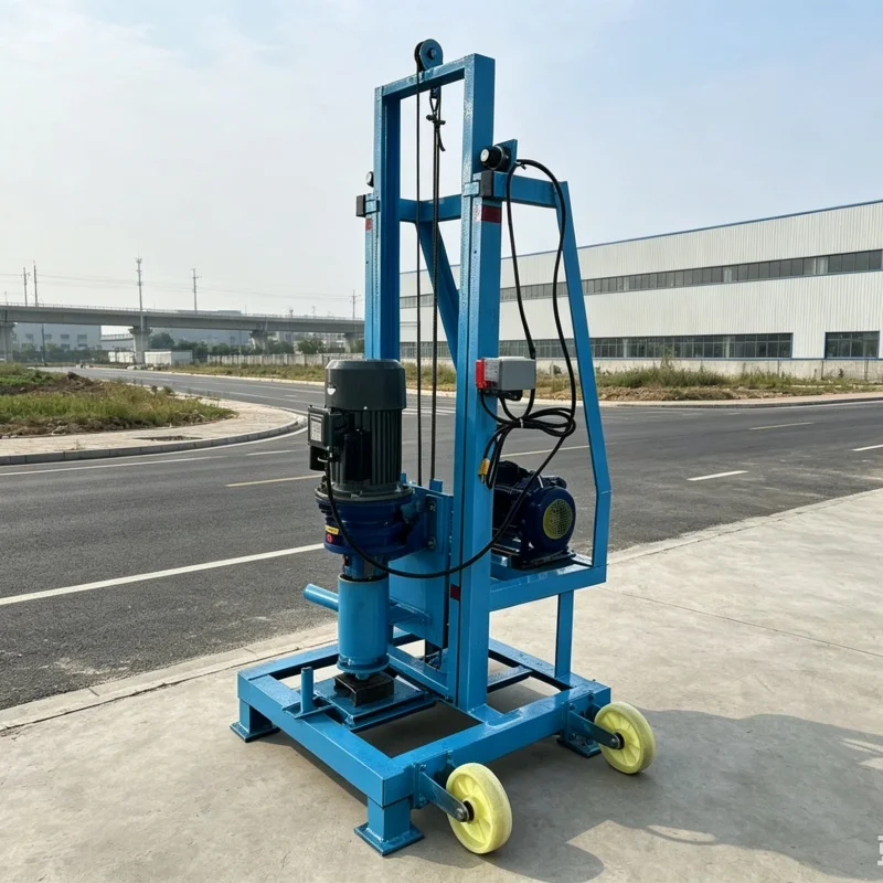 Plateforme de forage de puits d'eau sur chenilles hydrauliques à haute efficacité personnalisée, équipement de forage mobile sur roues