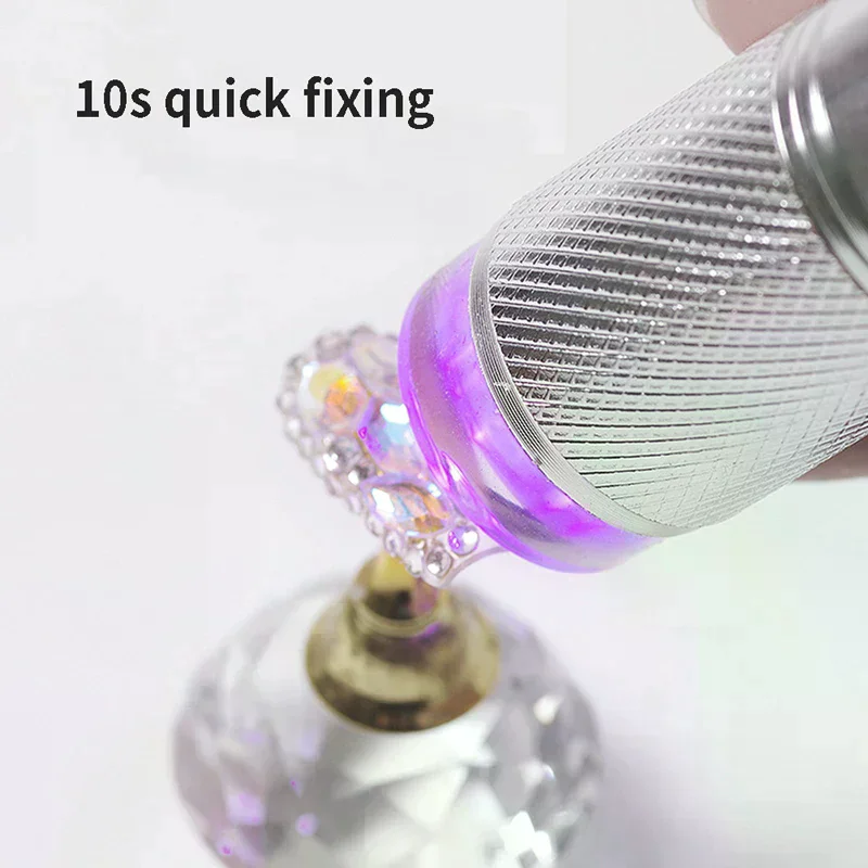 미니 UV 네일 램프 휴대용 실리콘 LED 손전등 빠른 건조 핸드헬드 매니큐어 램프 네일 아트 스탬핑용