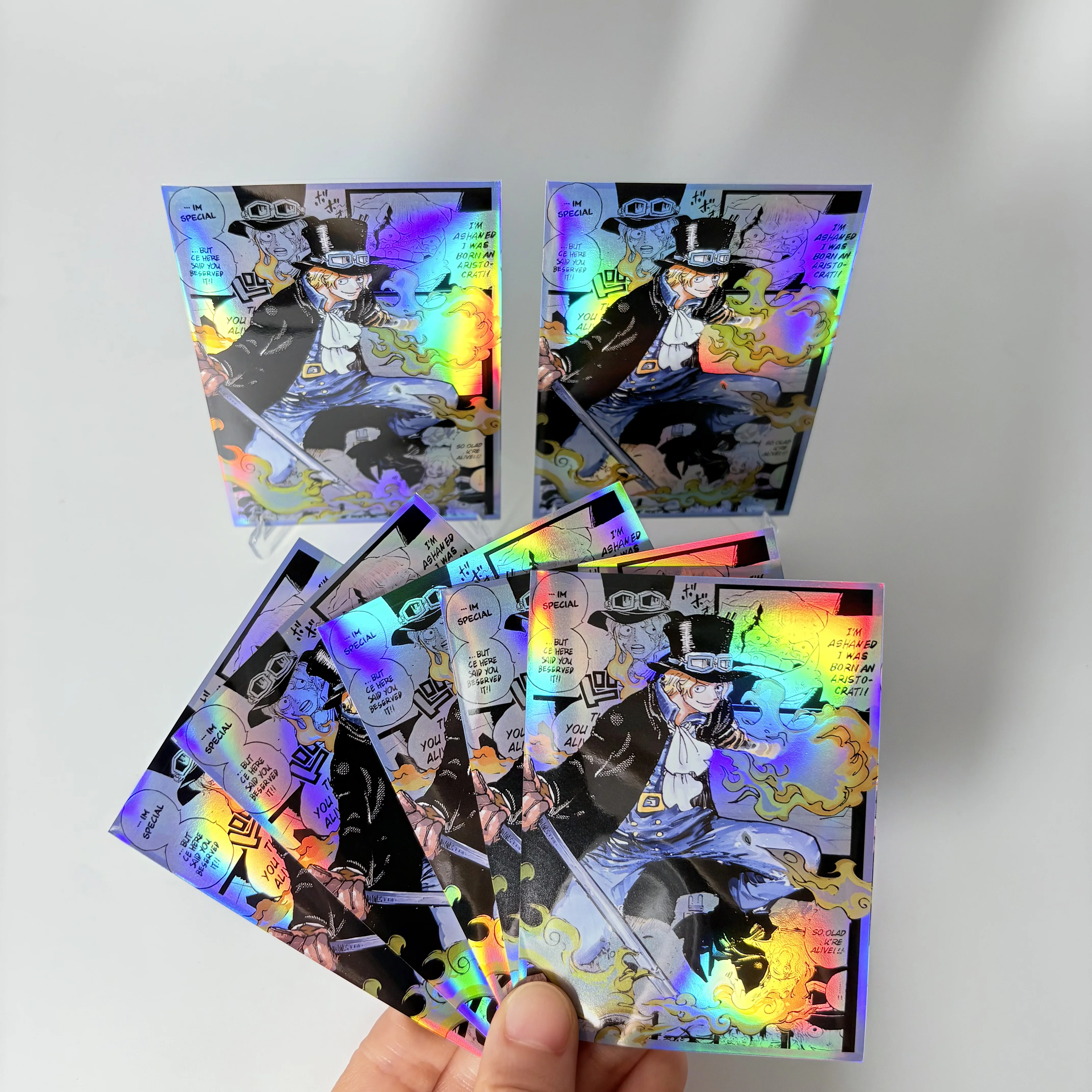 

60PCS 67X92mm Sabo Card Sleeves Anime One Piece Card Protector Suitable for MGT/PTCG Standard size Trading or Game Cards