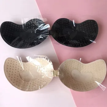 망고 모양 가슴 스티커 실리콘 푸시 업 브래지어, 자체 접착 끈이 없는 페이스트 브래지어, 보이지 않는 젖꼭지 커버 패드, 여성용 속옷
