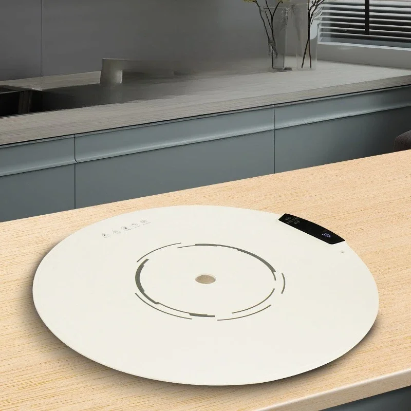 Foldable round silicone vegetable warming board, thermal insulation board, constant temperature dining table mat