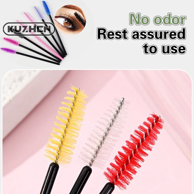 50Pcs Disposable Eyelash Brushes Eyelashes Extension Tools Eyebrow Brush Mascara Wands Applicator Eyelashes Cosmetic Black