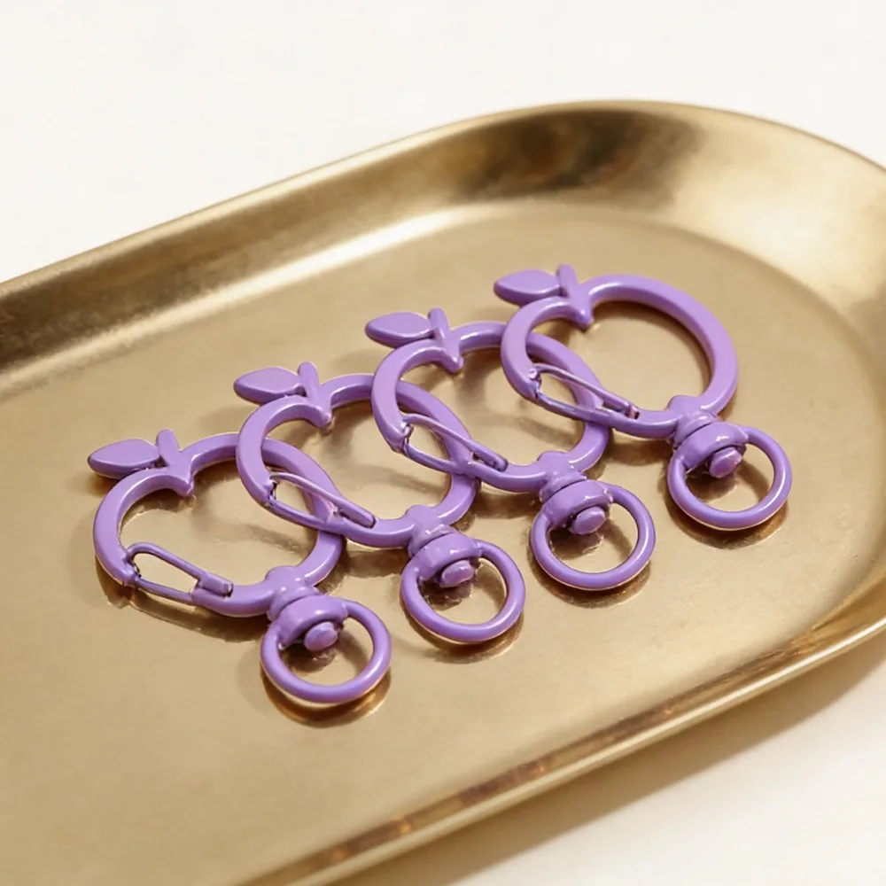 

6/11/20pcs Purple Color Snap Hook Trigger Clips Buckles for Keychain Lobster Clasp Hooks Key Ring Clasp DIY Jewelry Making