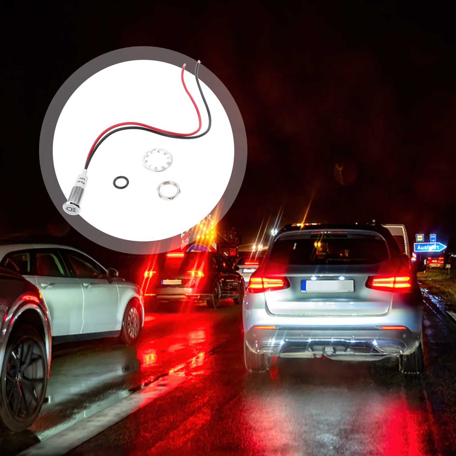 

Waterproof Led Indicator Light Signal Lamp Stainless Steel Warning Light With Wire For Car Truck Ship Durable Energy