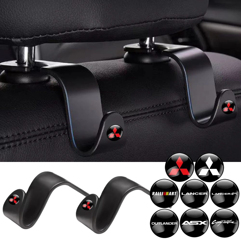 

2/4 шт. крючок для спинки автомобильного сиденья, автокресло, подголовник, вешалка для хранения для Mitsubishi Ralliart Lancer Pajero Sport Outlander Eclipse Cross