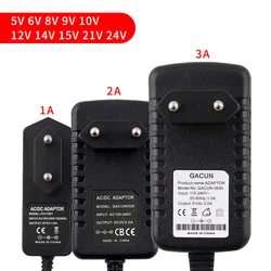 Zasilacz AC do DC uniwersalny 5V 9V 6V 12V 14V 15V DC źródło zasilania 1A 2A 3A konwerter LED transformator oświetleniowy ue usa