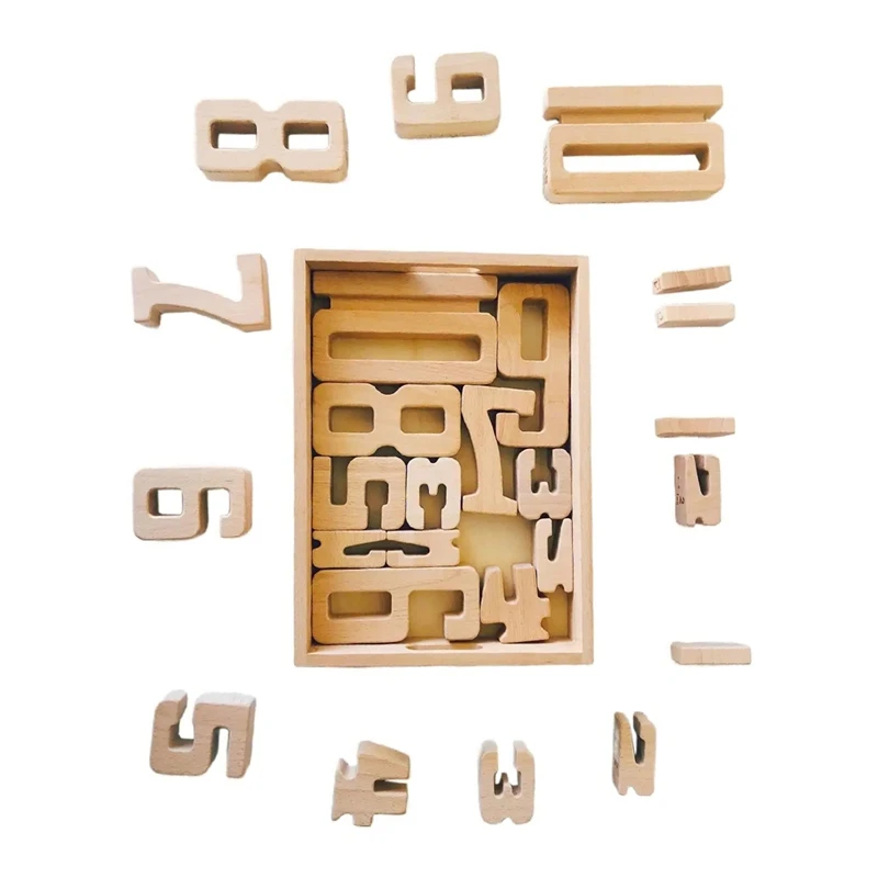 Number-Blocks Intelligent Learning Toy Early Education Wooden Number-Blocks Toys Large Wooden Box Set For Preschoo Boy