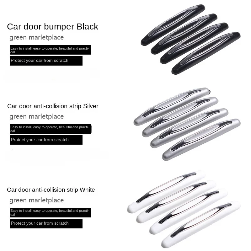 CarFront and Rear Bumper Anti-collision Strips Body Doors Rear Luggage Compartment Carbon Fiber Anti-collision Decorative Strips