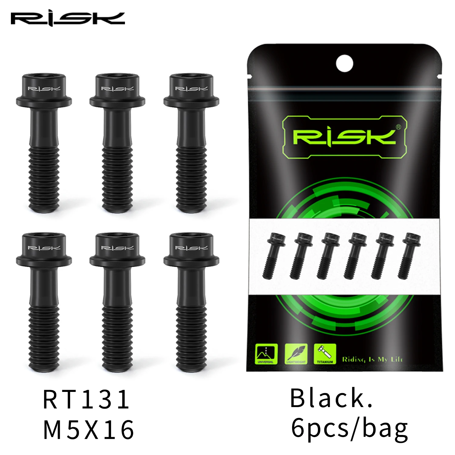 Risiko Titan Spindel schrauben 6 Stück m5x16mm m5x18mm Titan legierung Fahrrads chaft Schrauben bunte Fahrrads chaft MTB Bolzen Fahrrad zubehör – Detail 10