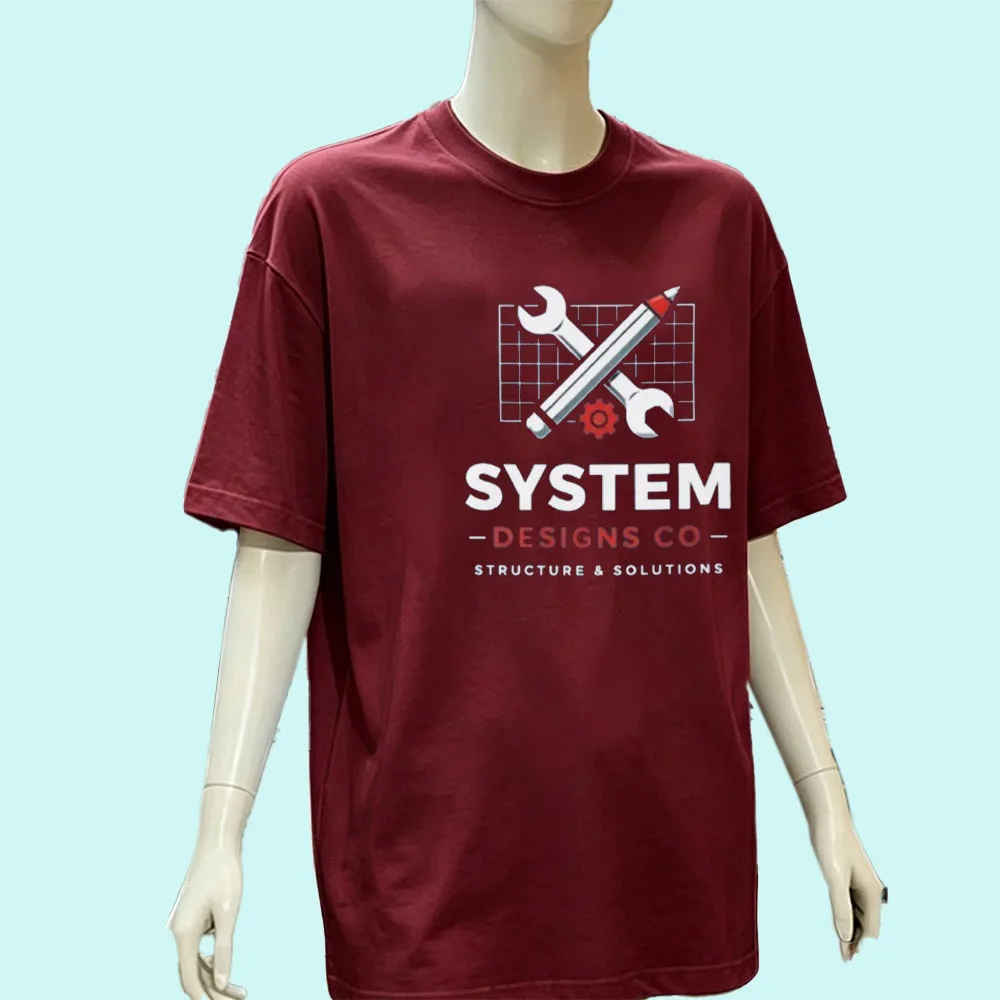 System Designs Co Wrench & Pencil Blueprint T-Shirt Engineering Graphic Tees Oversized O-neck Short Sleeve Graphic Women Clothes