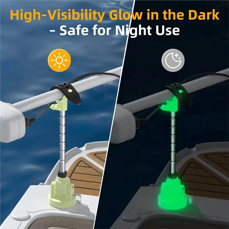 MKA-60 Ship Trolling Motors Shaft Glow In The Dark Support Mount For Minn Kota Terrova Riptide Terrova Ulterra, Powerdrive