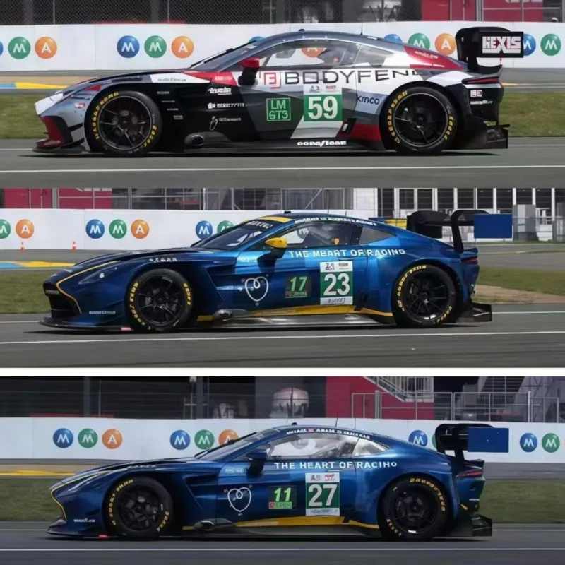 Spark 1:64 Aston Martin Vantage AMRLMGT3 Le Mans 24H endurance race die-casting alloy car model adult collectible ornament.