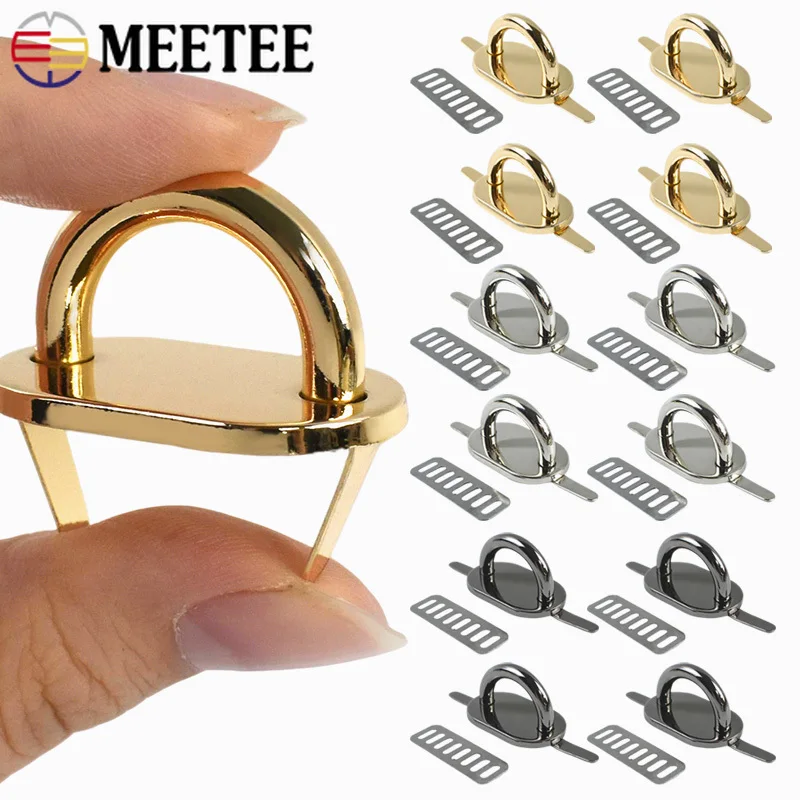 5/10/20Pcs 20mm Metal D Ring Buckles Bag Strap Arch Bridge Buckle Side Clip Hook Pocket Chain Handle Connector DIY Accessories