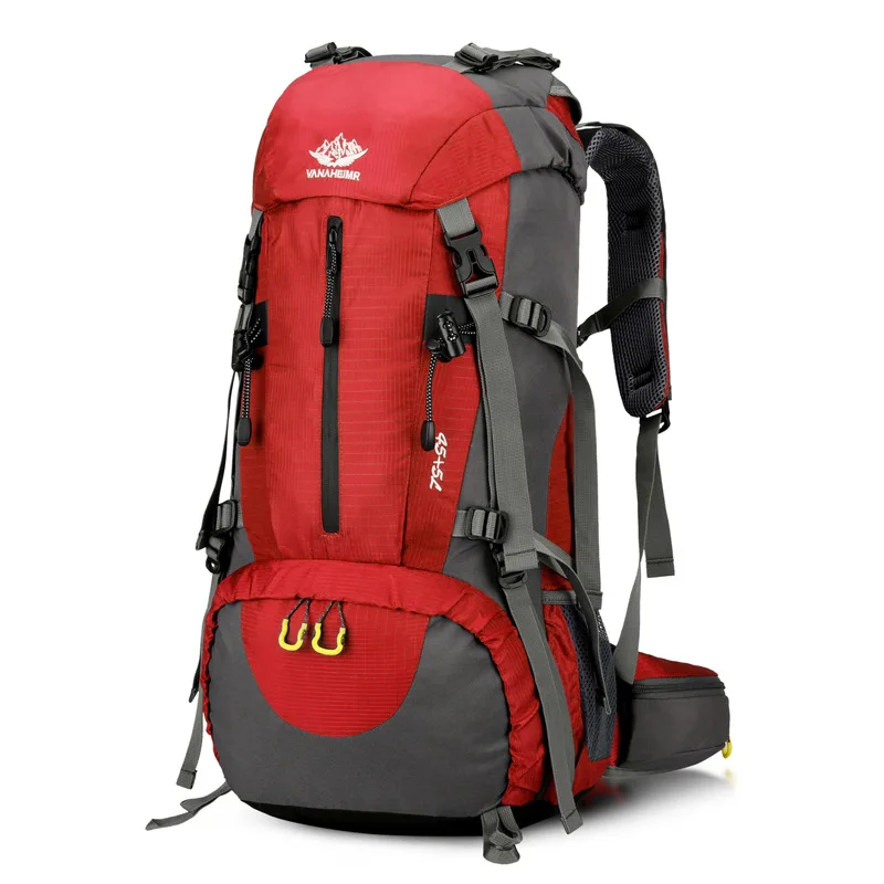 Mochila multifuncional para acampar y senderismo, bolsa de viaje para exteriores, bolsa deportiva de nailon, montañismo, viaje con cubierta para lluvia